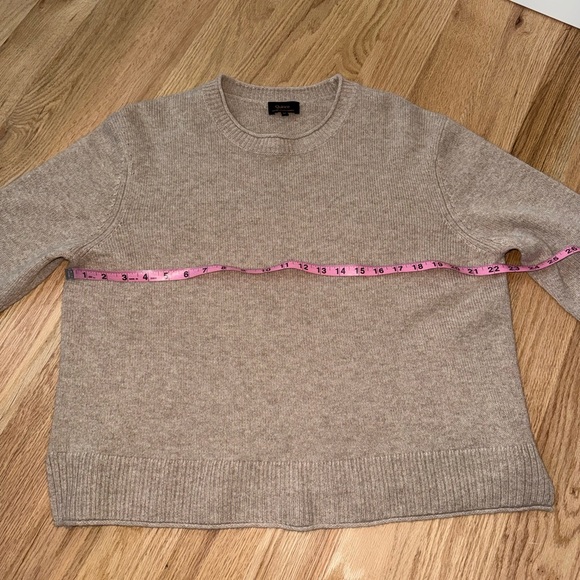 Quince 100% Cashmere Oversized Crewneck Sweater Cream Oatmeal Size Medium - Picture 3 of 8